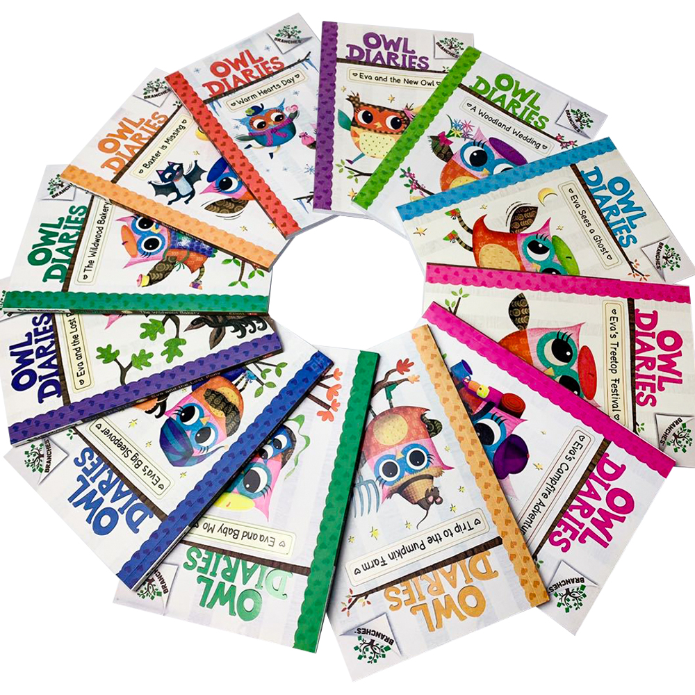 12-Books-Set-Owl-Diaries-In-English-Reading-Story-Picture-Books-Kids-Learning-Toys-Manga-Book-2
