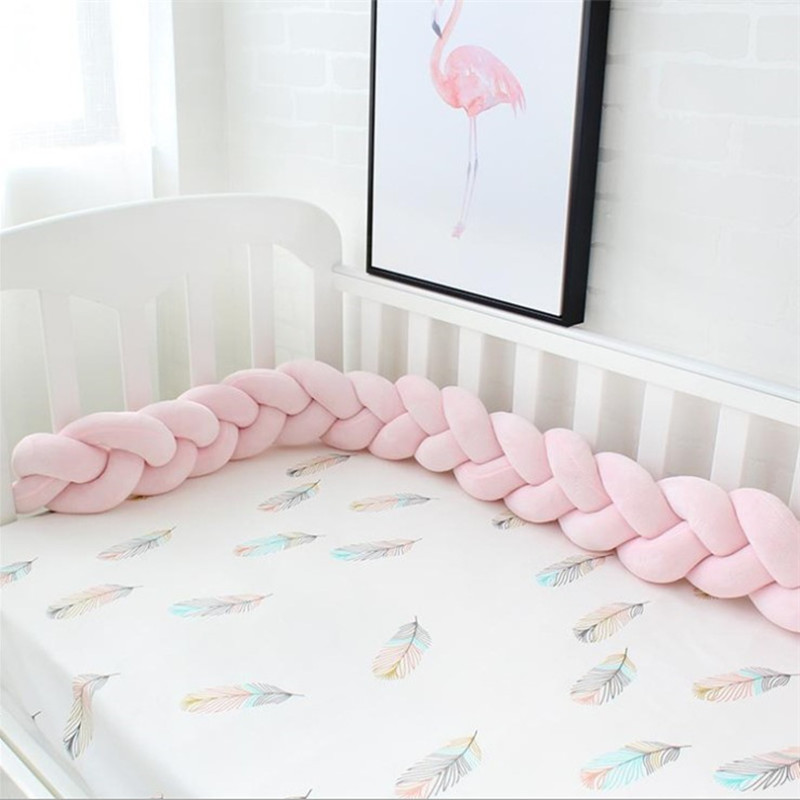 1M-2M-3M-Baby-Bumper-Bed-Braid-Knot-Pillow-Cushion-Bumper-Room-Decor-Infant-Bebe-Crib-3