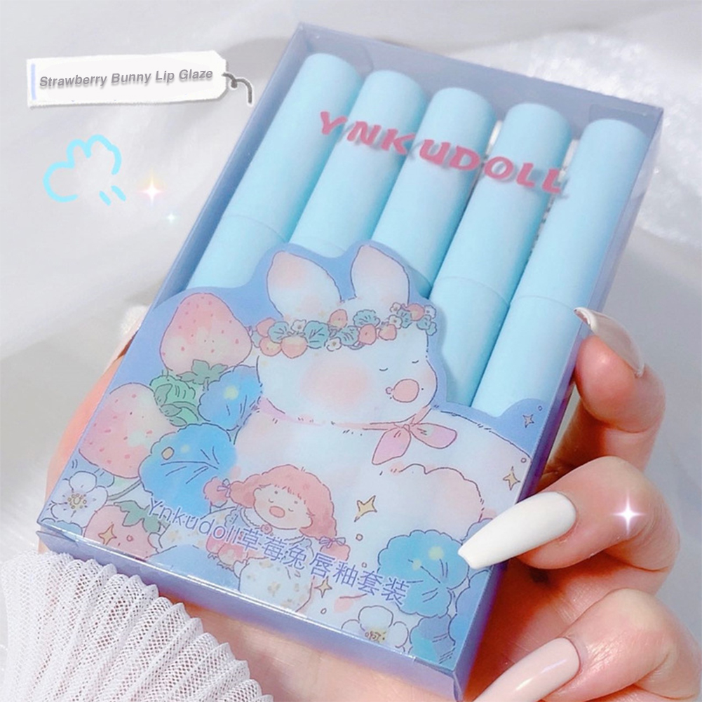 5Pcs-Lip-Glaze-Set-Lipstick-Set-Matte-Velvet-Lasting-Creative-Pink-Girl-Gift-Box-Makeup-Korean-5