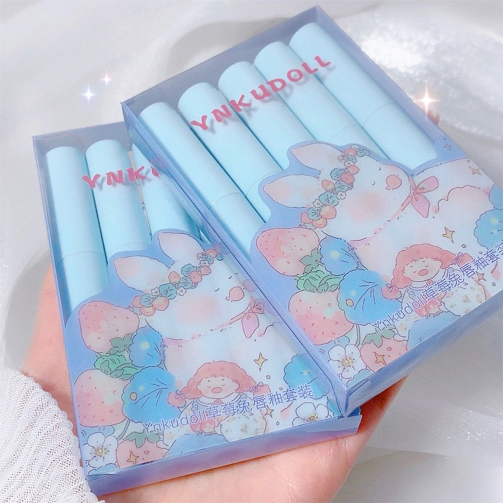 5Pcs-Lip-Glaze-Set-Lipstick-Set-Matte-Velvet-Lasting-Creative-Pink-Girl-Gift-Box-Makeup-Korean