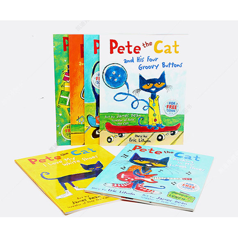 6-Books-Set-I-Can-Read-Pete-The-Cat-Kids-Classic-Story-Books-Children-Early-Educaction-2
