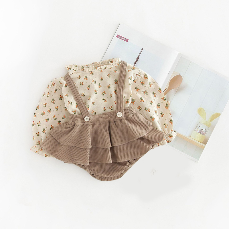 Baby-Girl-Clothes-Spring-Summer-Linen-Cotton-Girls-Floral-Pullover-Top-Shirt-Vintage-Suspender-Romper-Dress-1