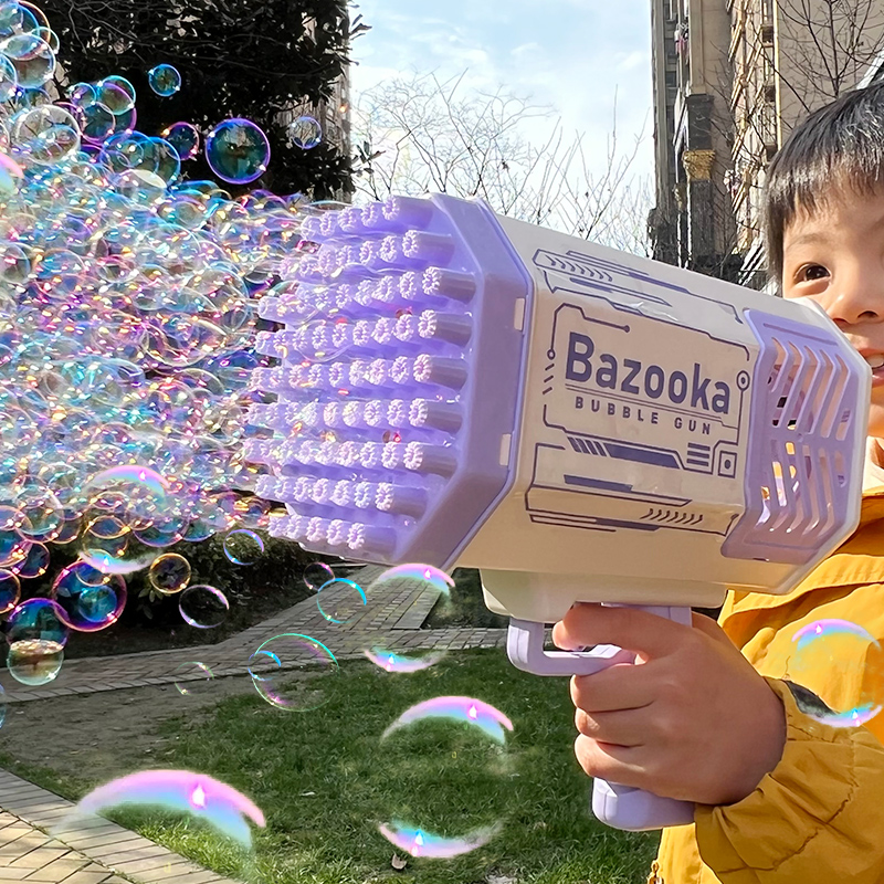 Bubble-Gun-Rocket-69-Holes-Bubbles-Machine-Gun-Launcher-Shape-Automatic-Blower-Soap-Toys-For-Kids-2