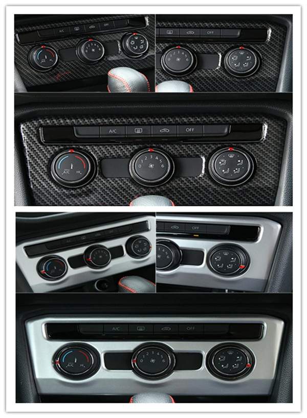 Car-styling-FOR-Tiguan-L-2017-air-conditioning-switch-decorative-ABS-automotive-parts-accessories
