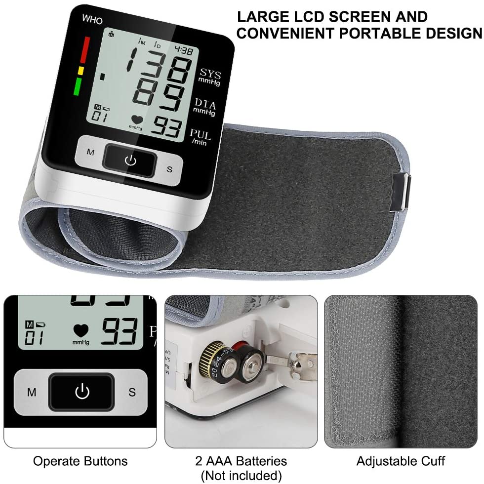 Household-Health-Care-Sphygmomanometer-Blood-Presure-Meter-Monitor-Heart-Rate-Pulse-Portable-Smart-LCD-Blood-Pressure-4