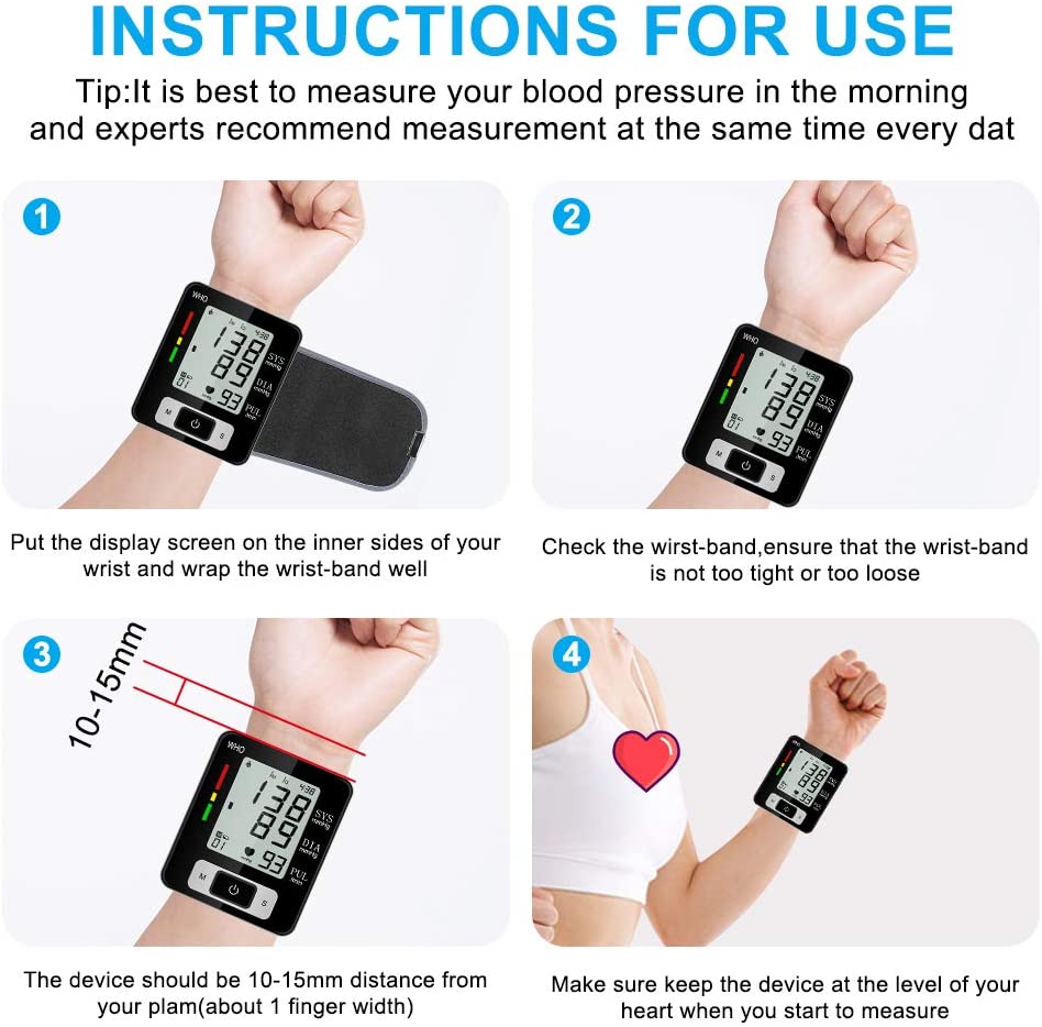 Household-Health-Care-Sphygmomanometer-Blood-Presure-Meter-Monitor-Heart-Rate-Pulse-Portable-Smart-LCD-Blood-Pressure-5