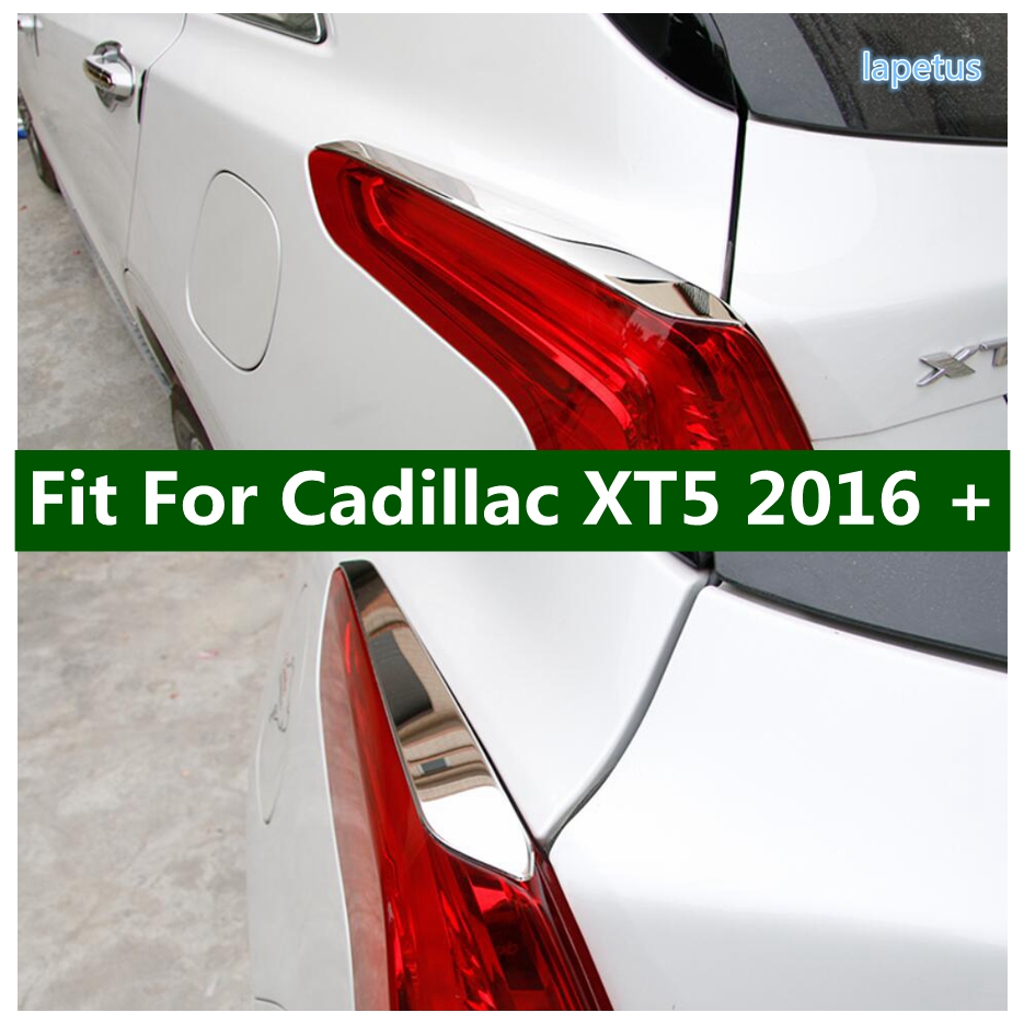 Lapetus-Rear-Tail-Lights-Lamp-Cover-Trim-2PCS-Fit-For-Cadillac-XT5-2016-2021-Stainless-Steel