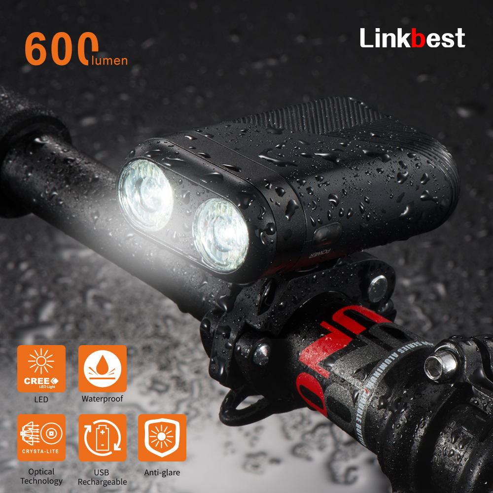 Linkbest-600-Lumen-Usb-Rechargeable-Bicycle-Light-Ultra-Compact-Cycling-Headlight-Safe-3000Mah-Battery-Waterproof-Fits