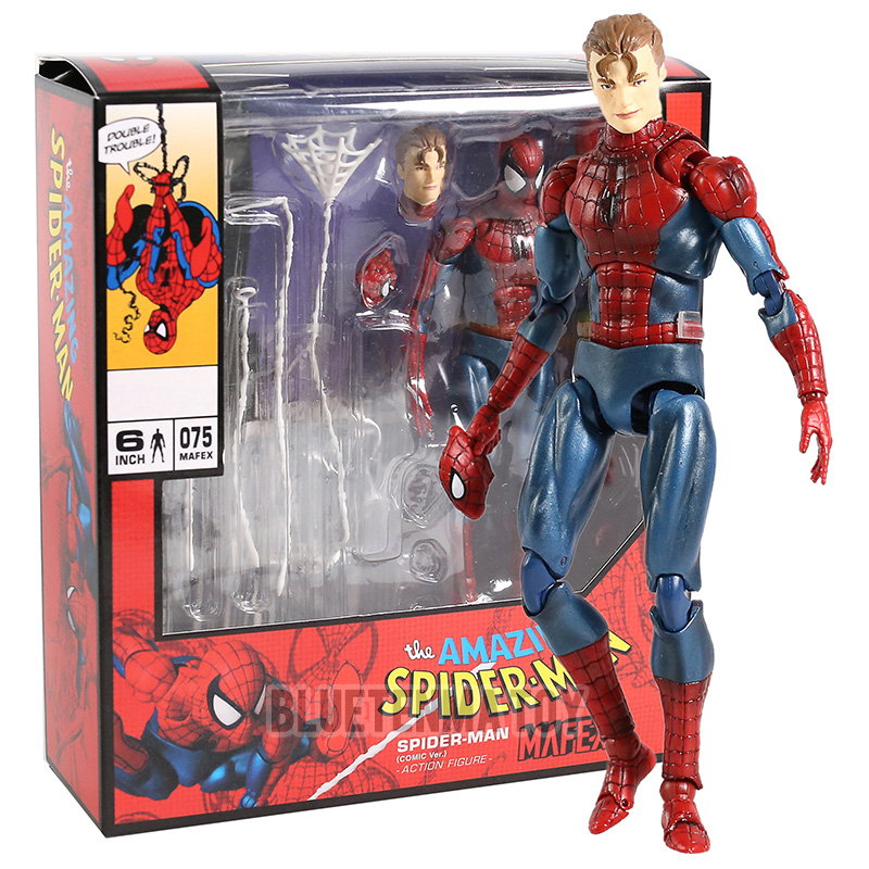 Marvel-Mafex-075-Avengers-Spiderman-MAF075-The-Amazing-Spider-Man-PVC-Action-Figure-Collectible-Model-Kids