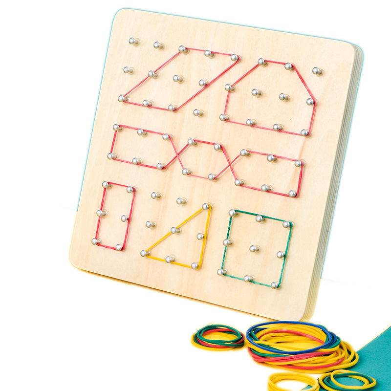 Montessori-Baby-Creative-Toy-Graphics-Rubber-Tie-Nail-Boards-with-Cards-Childhood-Education-Preschool-Kids-3