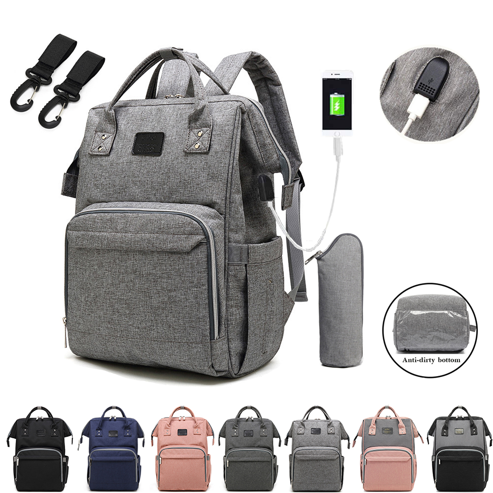 Nappy-Backpack-Bag-Mummy-Large-Capacity-Bag-Mom-Baby-Multi-function-Waterproof-Outdoor-Travel-Diaper-Bags