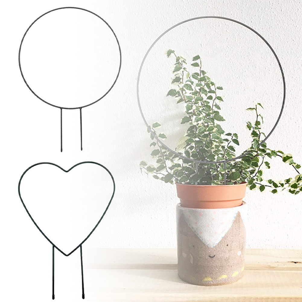 New-Metal-Iron-Round-Heart-Shaped-Garden-Plant-Support-Stake-Stand-For-DIY-Potted-Climbing-Plants