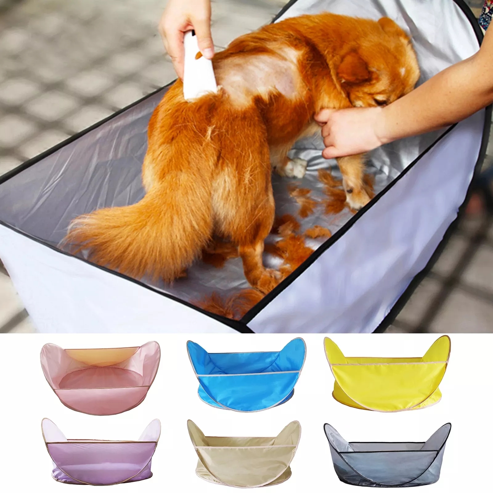 Portable-Folding-Pet-Shearing-Basket-for-Shaving-Trimming-Cleaning-Cat-Dog-Long-Hair-Household-Pet-Grooming