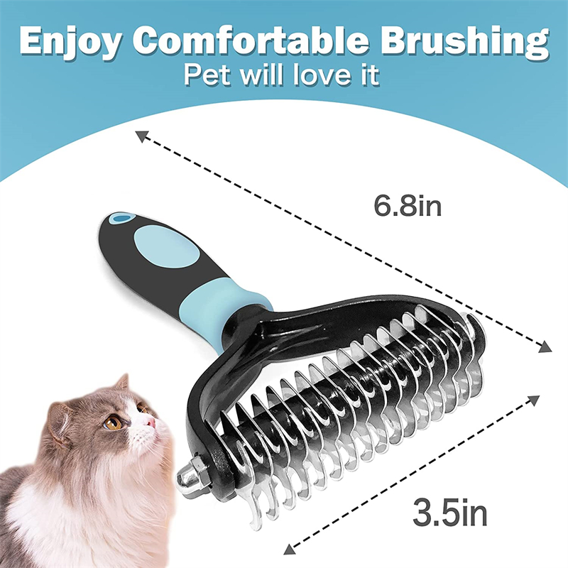 Professional-Pet-Deshedding-Brush-2-Sided-Dematting-Dog-Comb-Cat-Brush-Rake-Puppy-Grooming-Tools-Undercoat-2