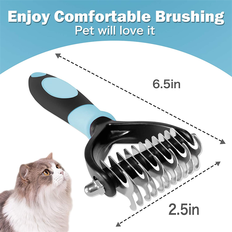 Professional-Pet-Deshedding-Brush-2-Sided-Dematting-Dog-Comb-Cat-Brush-Rake-Puppy-Grooming-Tools-Undercoat-3
