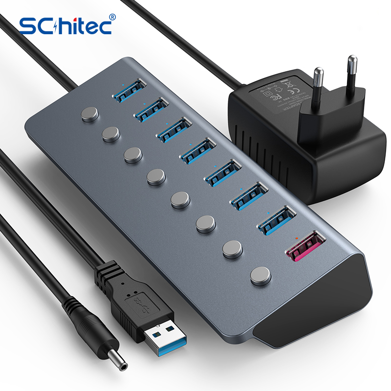 Schitec-8-Ports-Powered-USB-3-0-HUB-USB-Extension-with-On-Off-Switches-15W-Adapter