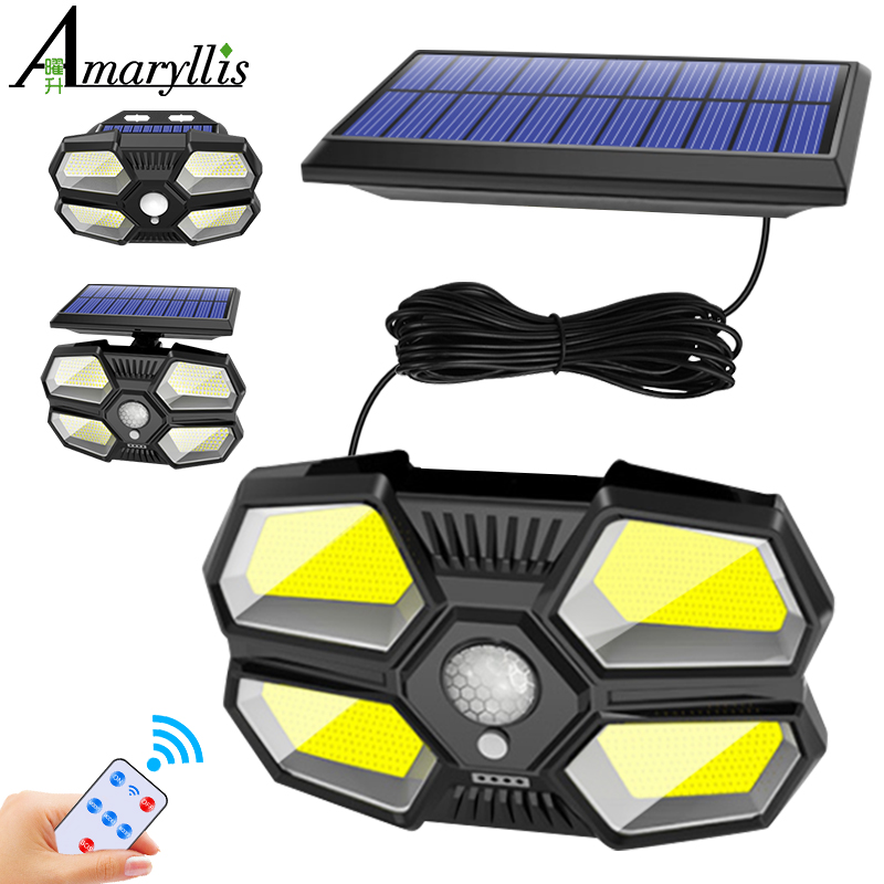 Solar-Lights-Outdoor-Waterproof-Solar-Wall-Lamp-with-4-Lighting-Face-3-Mode-Easy-to-Install