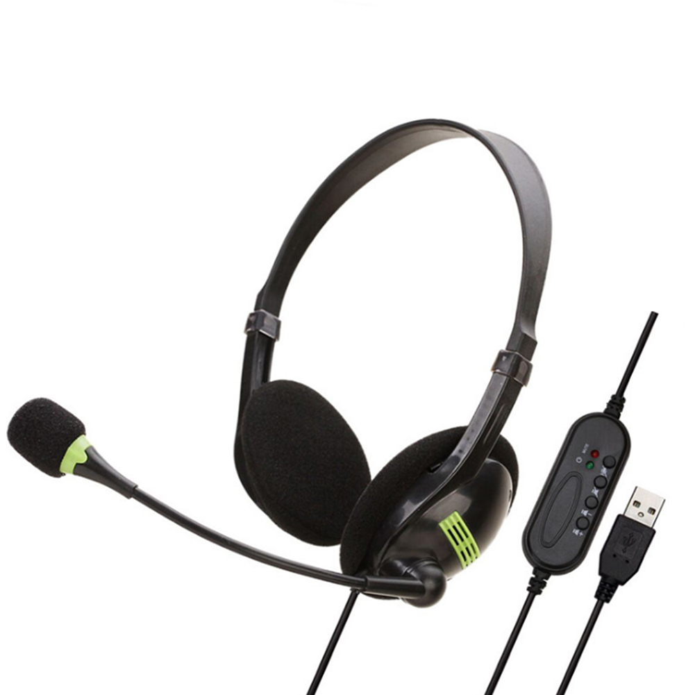 Wired-Cell-Phone-USB-Port-Super-Bass-Computer-Headset-Laptop-Accessory-Omnidirectional-Microphone-Online-Class-30mm